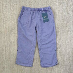NWT White Sierra Lihue Capri Crop Purple Nylon Hiking Pants M
